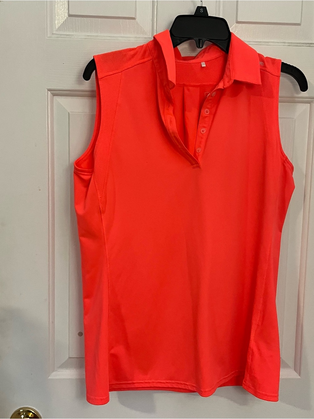 Adidas Sleeveless Coral Polo Top